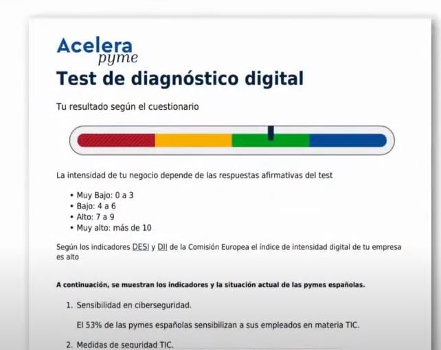 resultado test diagnostico digital
